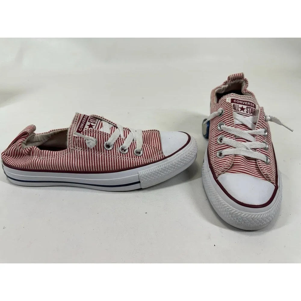 Converse Chuck Taylor All Star Shoreline Slip Red Striped Sneakers Womens Size 7
